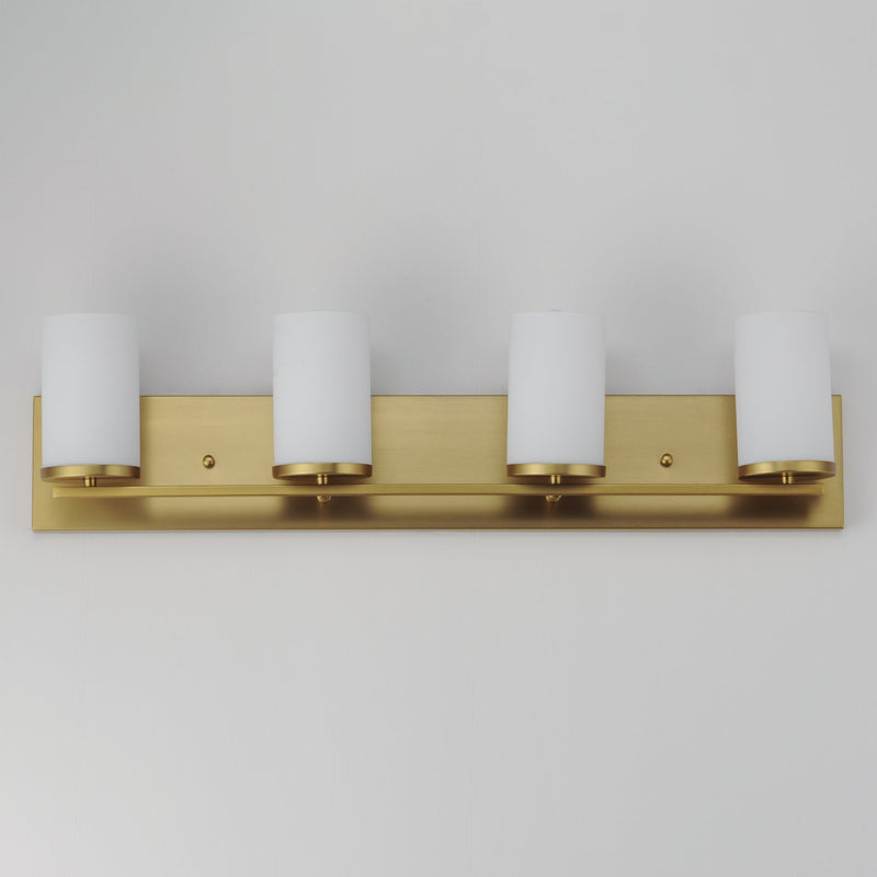 Lateral 4 Light Bath Vanity Light in Satin Brass