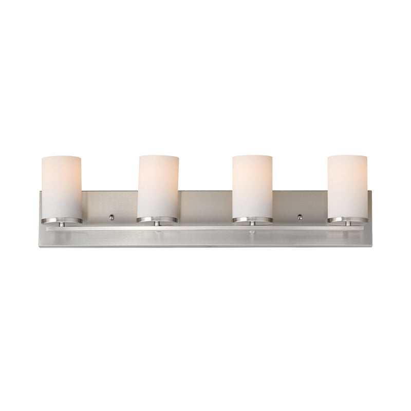 Lateral 4 Light Bath Vanity Light in Satin Nickel