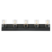 Lateral 5 Light Bath Vanity Light in Black
