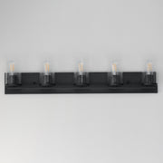 Lateral 5 Light Bath Vanity Light in Black