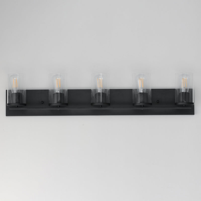 Lateral 5 Light Bath Vanity Light in Black