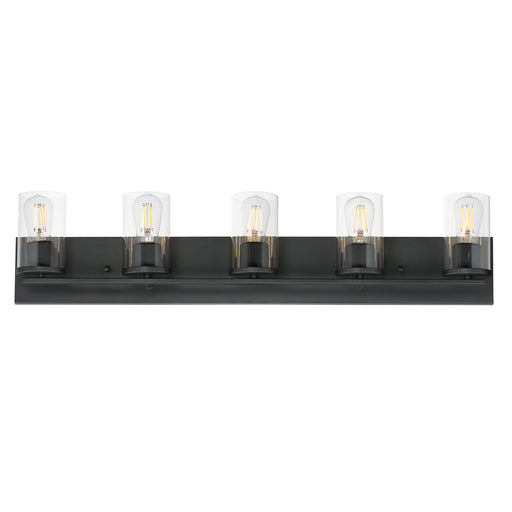 Lateral 5 Light Bath Vanity Light in Black