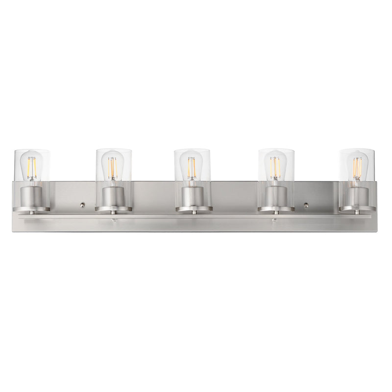 Lateral 5 Light Bath Vanity Light in Satin Nickel