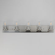 Lateral 5 Light Bath Vanity Light in Satin Nickel