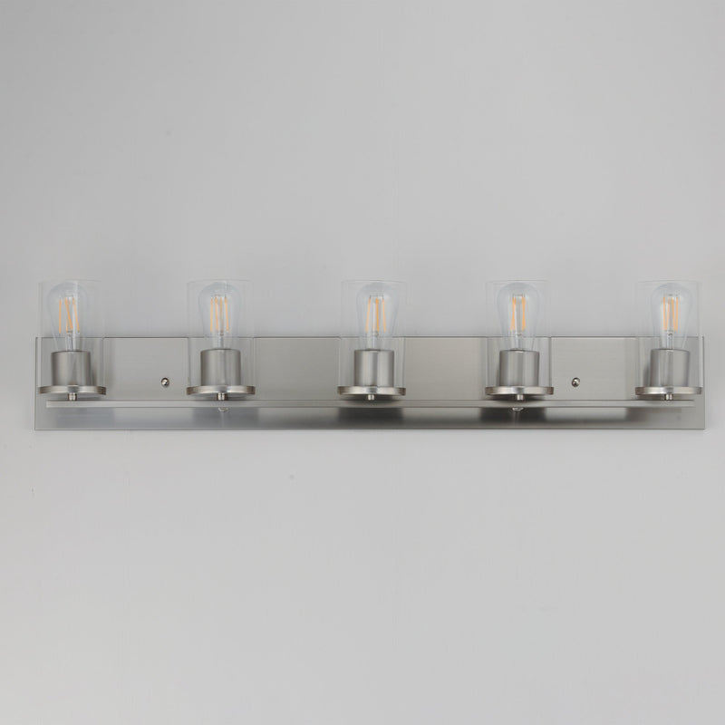 Lateral 5 Light Bath Vanity Light in Satin Nickel