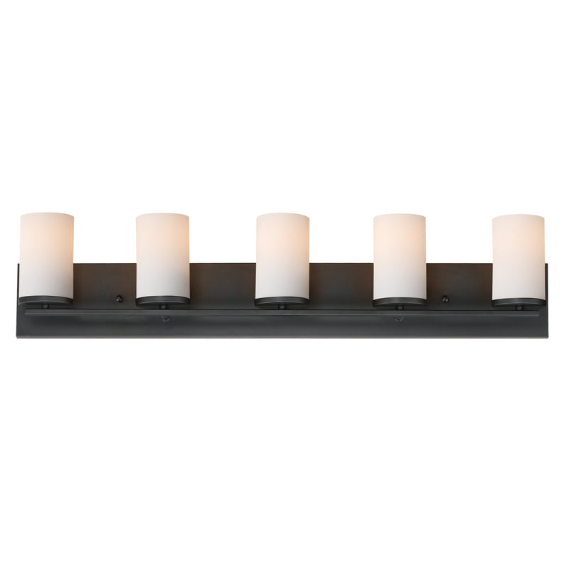 Lateral 5 Light Bath Vanity Light in Black