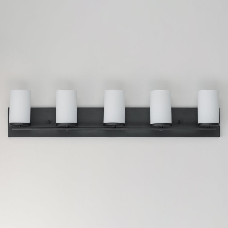 Lateral 5 Light Bath Vanity Light in Black