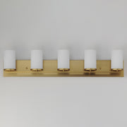 Lateral 5 Light Bath Vanity Light in Satin Brass