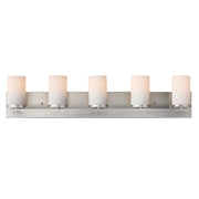 Lateral 5 Light Bath Vanity Light in Satin Nickel