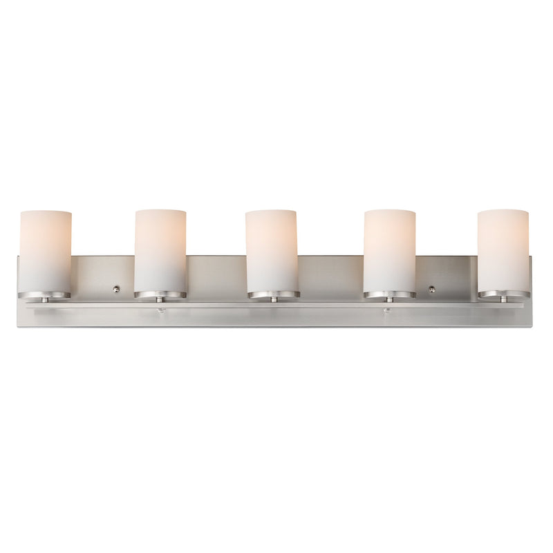 Lateral 5 Light Bath Vanity Light in Satin Nickel