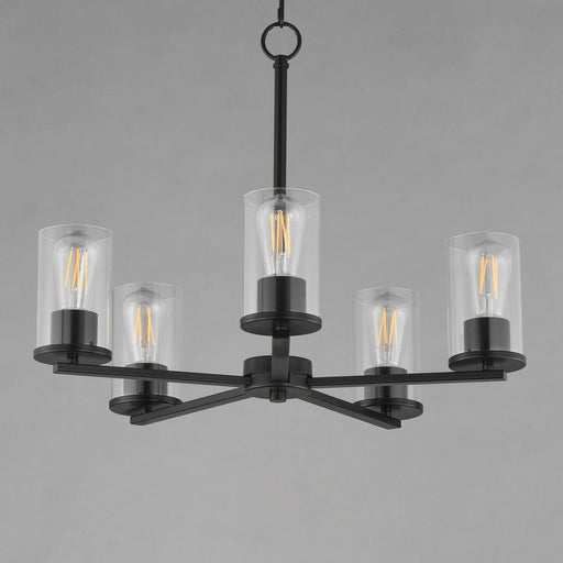 Lateral 5 Light Chandelier in Black