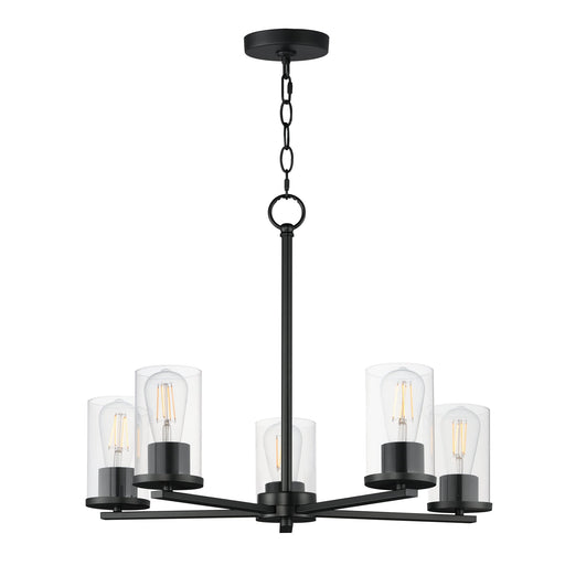 Lateral 5 Light Chandelier in Black