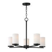 Lateral 5 Light Chandelier in Black