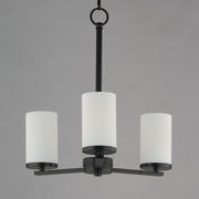 Lateral 3 Light Chandelier in Black