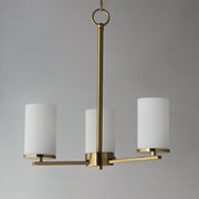 Lateral 3 Light Chandelier in Satin Brass
