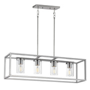 Lateral 4 Light Linear Pendant in Satin Nickel