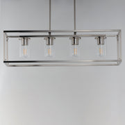 Lateral 4 Light Linear Pendant in Satin Nickel