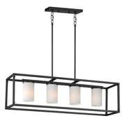 Lateral 4 Light Linear Pendant in Black
