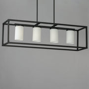 Lateral 4 Light Linear Pendant in Black