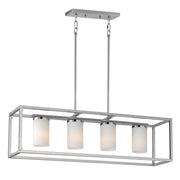 Lateral 4 Light Linear Pendant in Satin Nickel