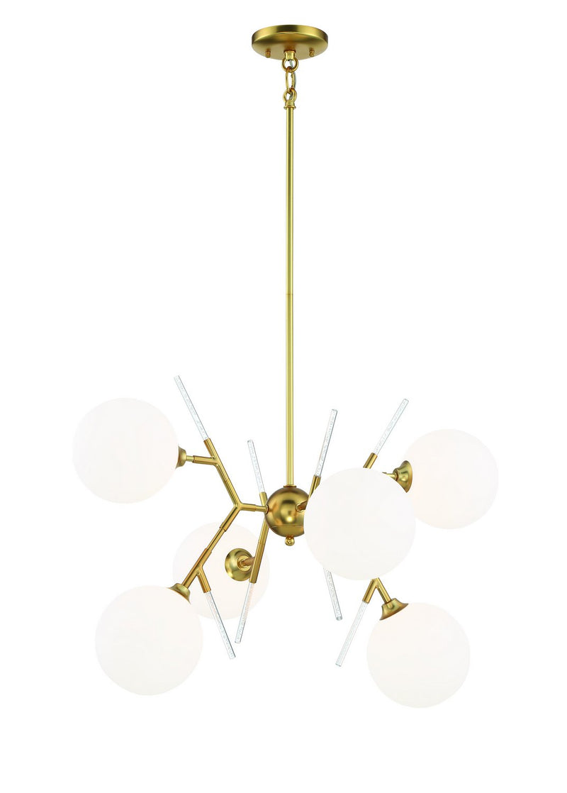 Polares 6-Light Chandelier in Honey Gold