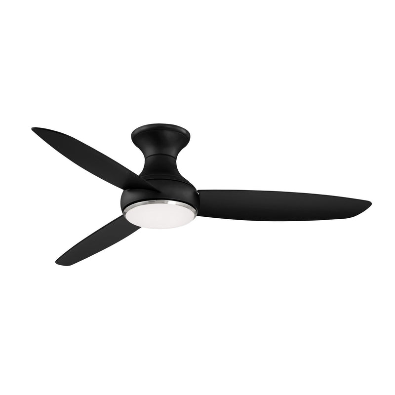 Concept III 54" Outdoor LED Hugger Ceiling Fan in Coal