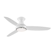 Concept III 54" Outdoor LED Hugger Ceiling Fan in White