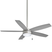 Airetor 52" LED Ceiling Fan in Brushed Nickel with Silver Blades