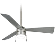 Vital 44" LED Ceiling Fan in Brilliant Silver with Silver Blades