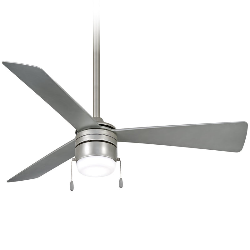Vital 44" LED Ceiling Fan in Brilliant Silver with Silver Blades