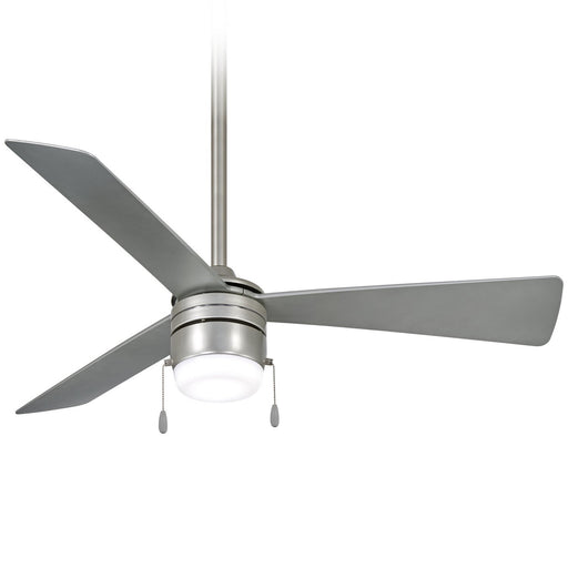 Vital 44" LED Ceiling Fan in Brilliant Silver with Silver Blades