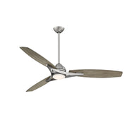 Molino 65" Outdoor LED Ceiling Fan in Burnished Nickel / Seashore Grey