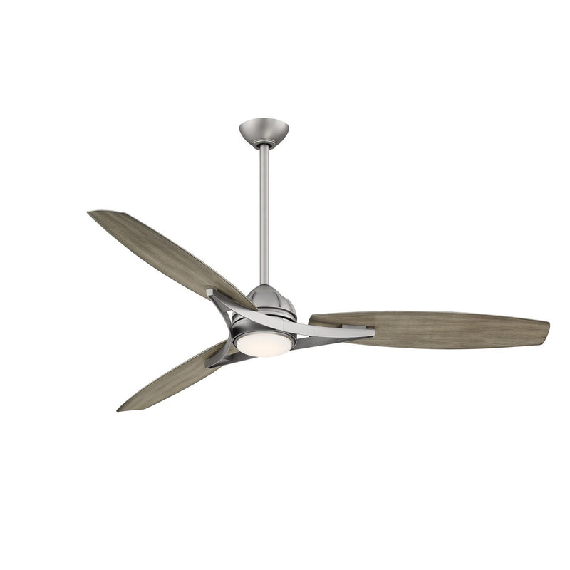 Molino 65" Outdoor LED Ceiling Fan in Burnished Nickel / Seashore Grey