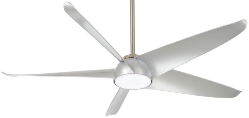 Ellipse 60" LED Ceiling Fan in Brushed Nickel with Silver Blades