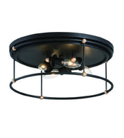 Westchester County 4-Light Flush Mount in Sand Coal w/Skyline Gold Leaf