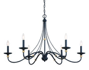 Westchester County 6-Light Chandelier in Sand Coal w/Skyline Gold Leaf