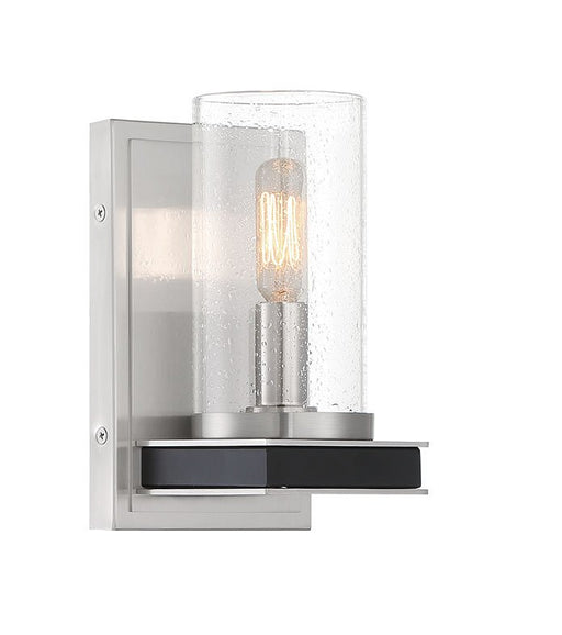 Cole's Crossing Wall Sconce in Coal w/Brushed Nickel