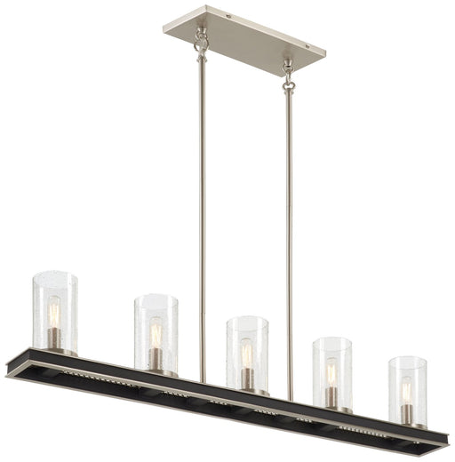 Cole's Crossing 5-Light Linear Chandelier in Coal w/Brushed Nickel