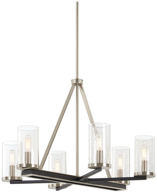 Cole's Crossing 6-Light Chandelier in Coal w/Brushed Nickel