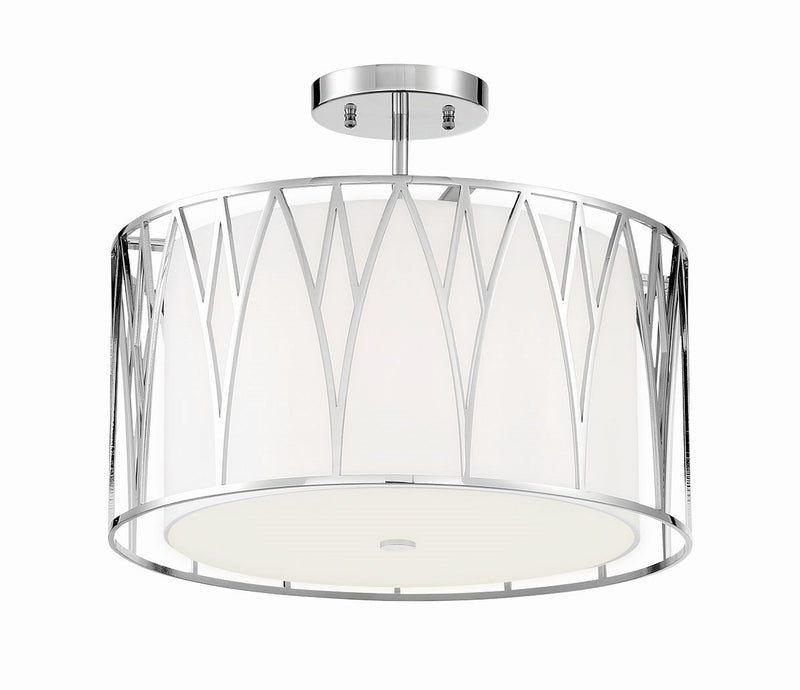 Regal Terrace LED Semi-Flush Mount in Polished Nickel