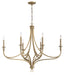 Covent Park 6-Light Chandelier in Brushed Honey Gold