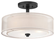 Parsons Studio 3-Light Semi-Flush Mount in Sand Coal