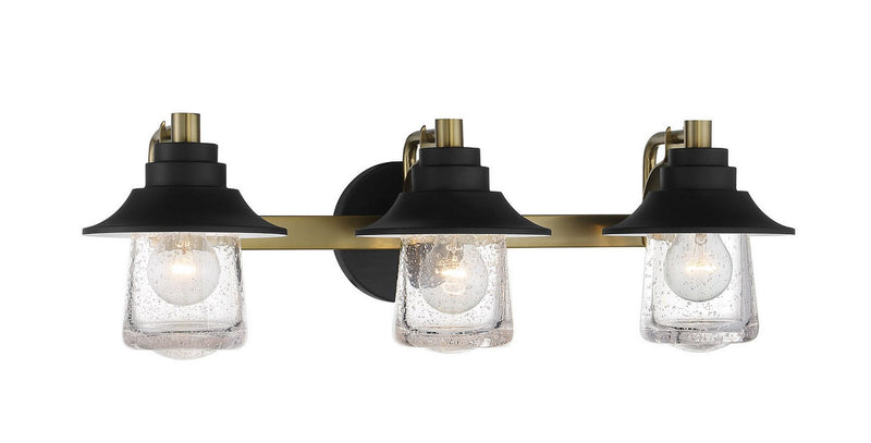 Westfield Manor 3-Light Bath Vanity Light in Sand Coal w/Soft Brass