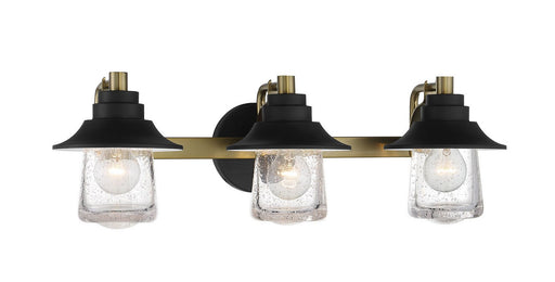 Westfield Manor 3-Light Bath Vanity Light in Sand Coal w/Soft Brass