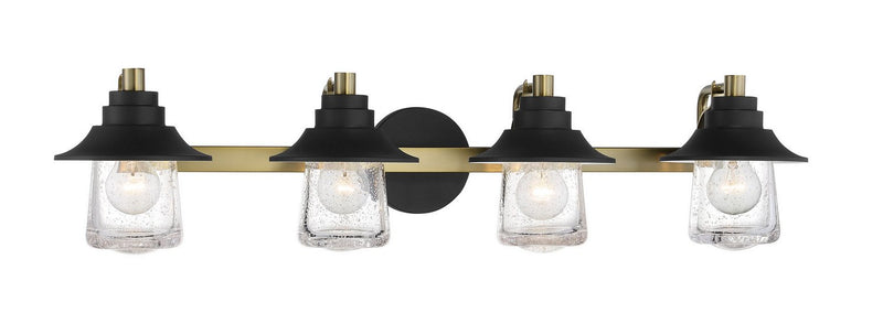 Westfield Manor 4-Light Bath Vanity Light in Sand Coal w/Soft Brass