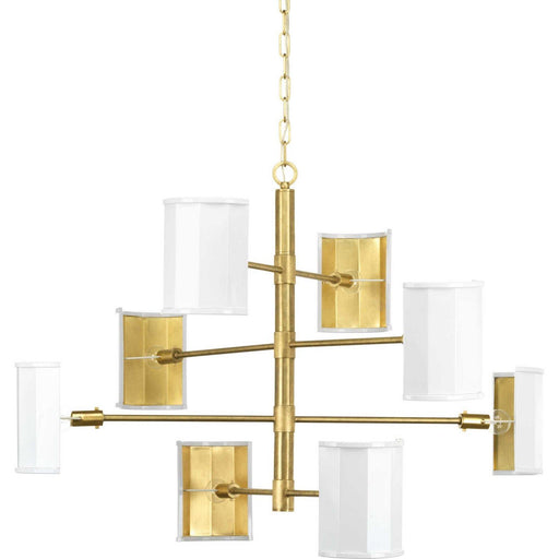 Point Dume Wandermere 8-Light Chandelier in Brushed Brass