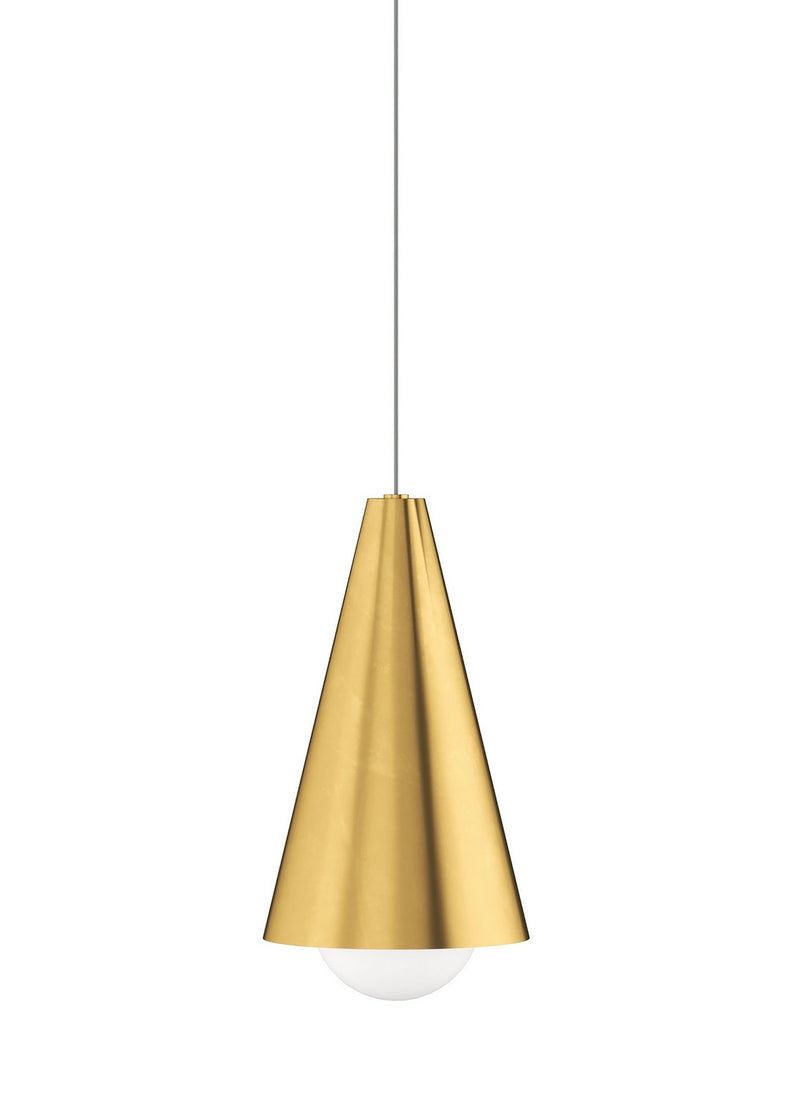 Joni Mini Pendant in Natural Brass