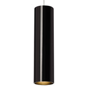 Piper Pendant in Black and Satin Nickel with Monopoint Glass