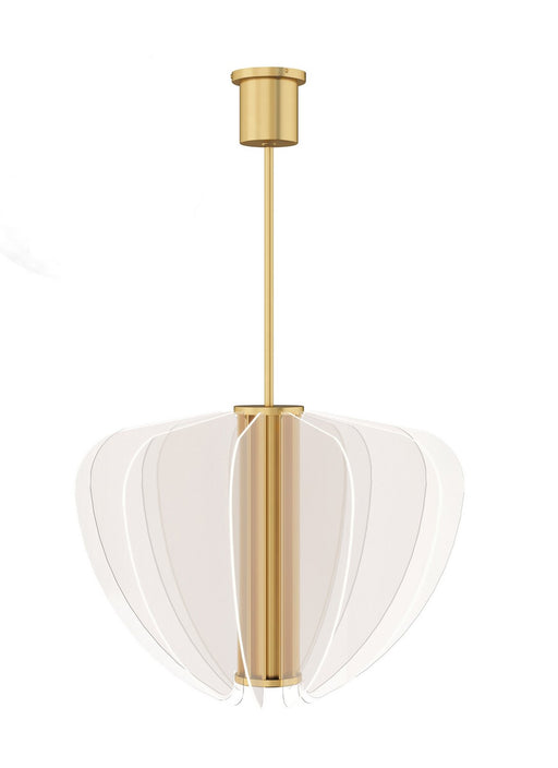 Nyra 27" LED Pendant in Plated Brass