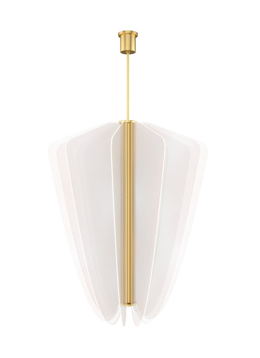Nyra 42" LED Pendant in Plated Brass